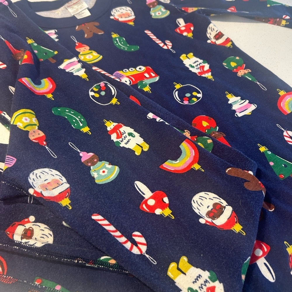 Hanna Andersson Navy Holiday Pajama set - Picture 3 of 4